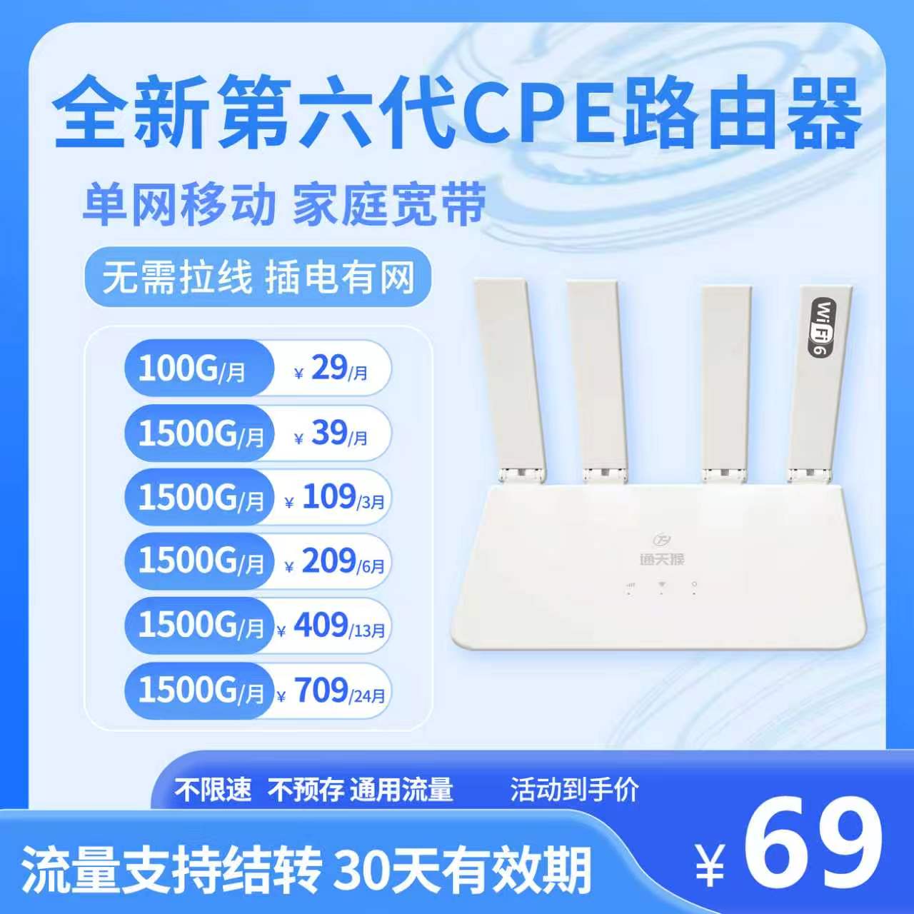 通天猴单网移动 CPE 路由器产品图